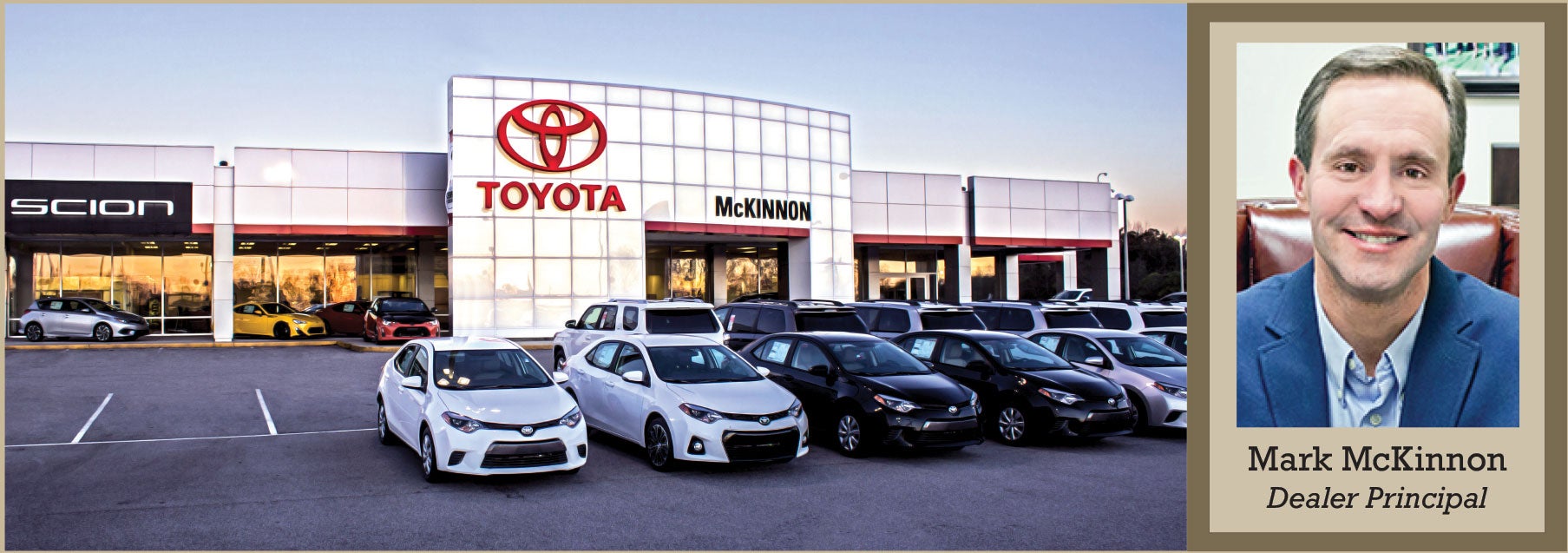 McKinnon Toyota Storefront and Mark McKinnon