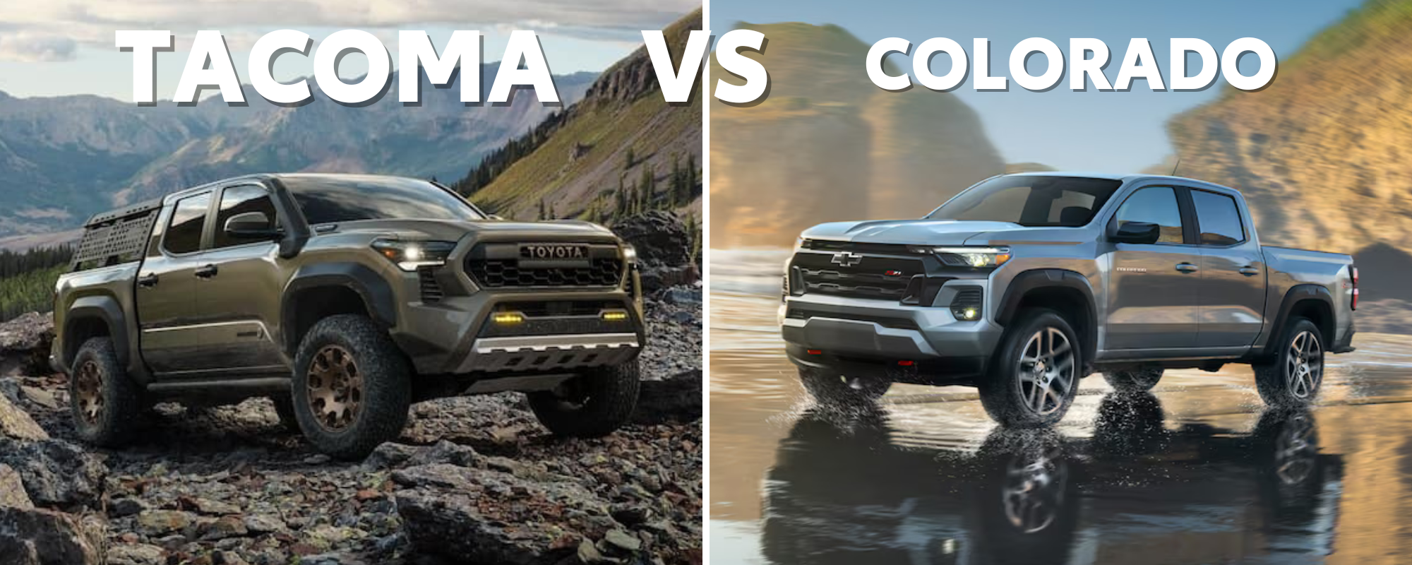 Compare Toyota Tacoma vs Chevrolet Colorado